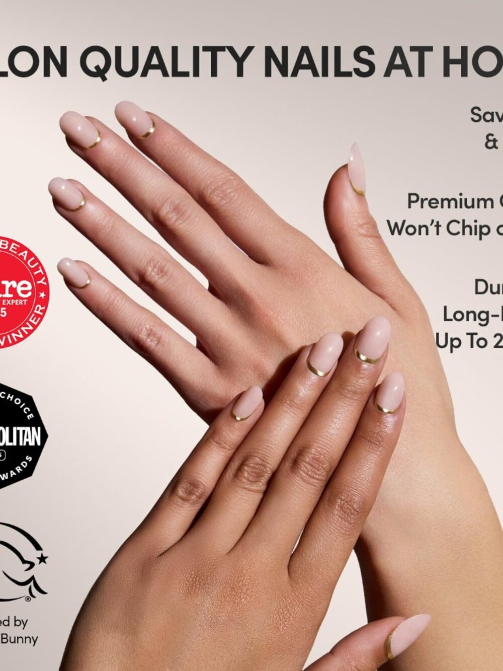 Glamnetic Press On Nails - Goal Digger Glossy, Semi-Transparent Short Round Nail - Picture 5 of 6